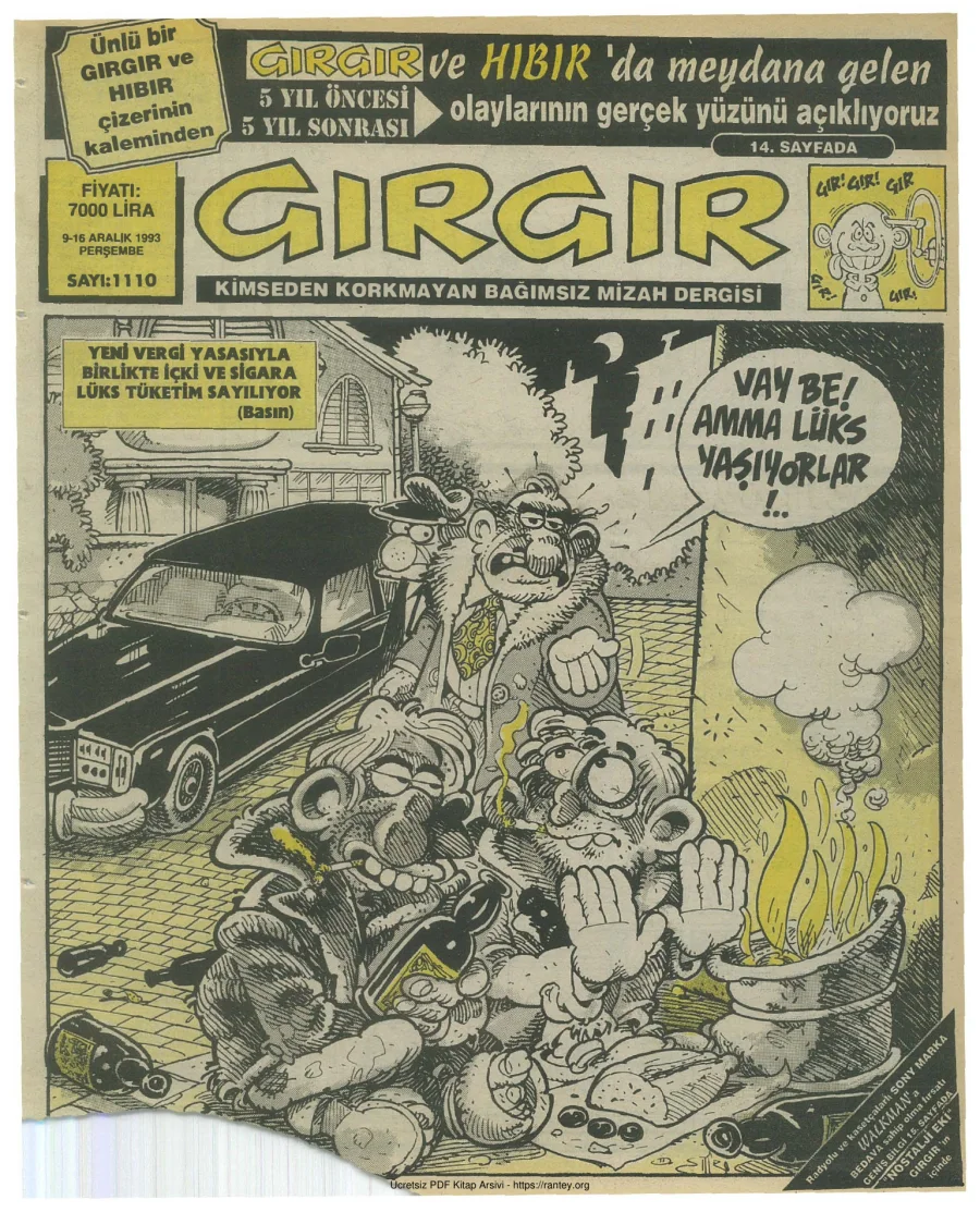 GırGır 1993 Sayı 1110 kapak görseli