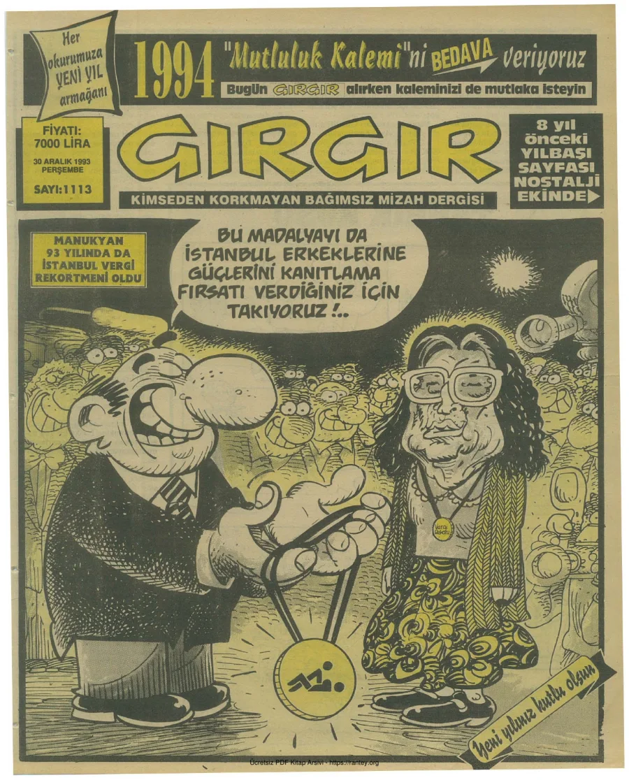 GırGır 1993 Sayı 1113 kapak görseli
