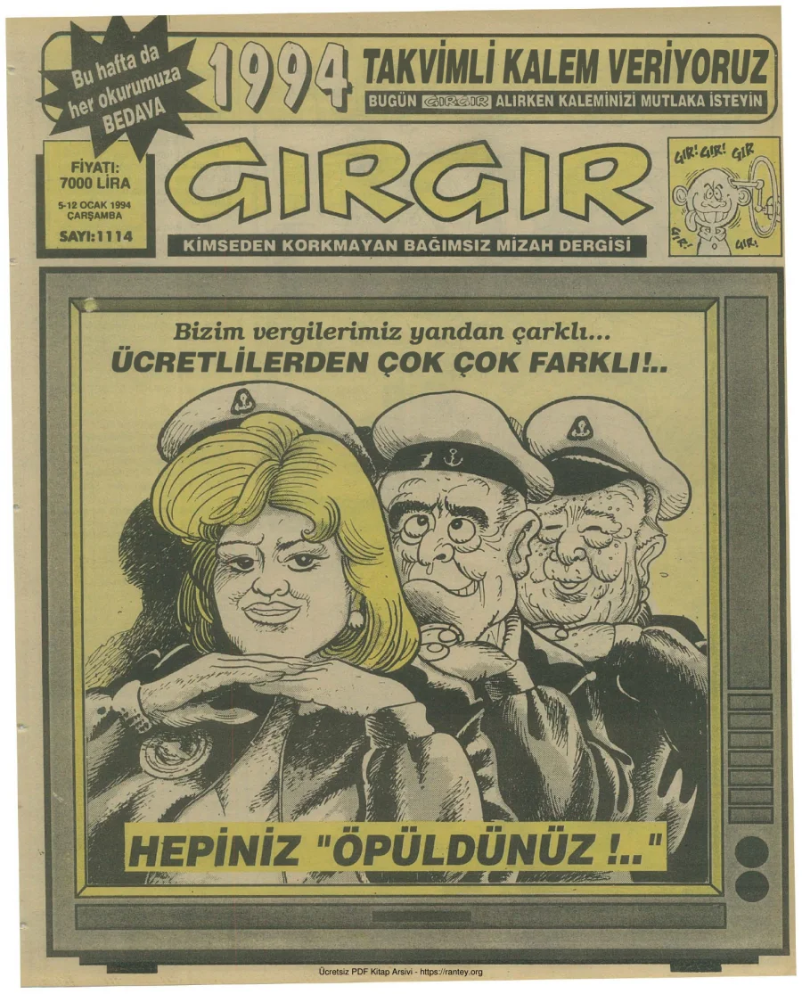 GırGır 1994 Sayı 1114 kapak görseli