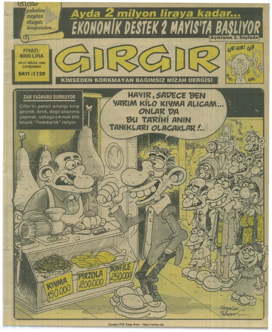 GırGır 1994 Sayı 1129 kapak görseli