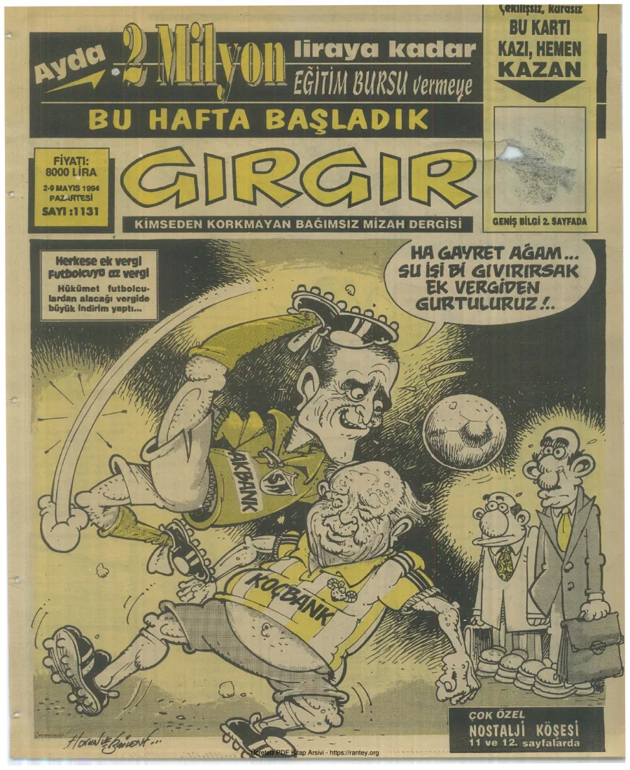 GırGır 1994 Sayı 1131 kapak görseli