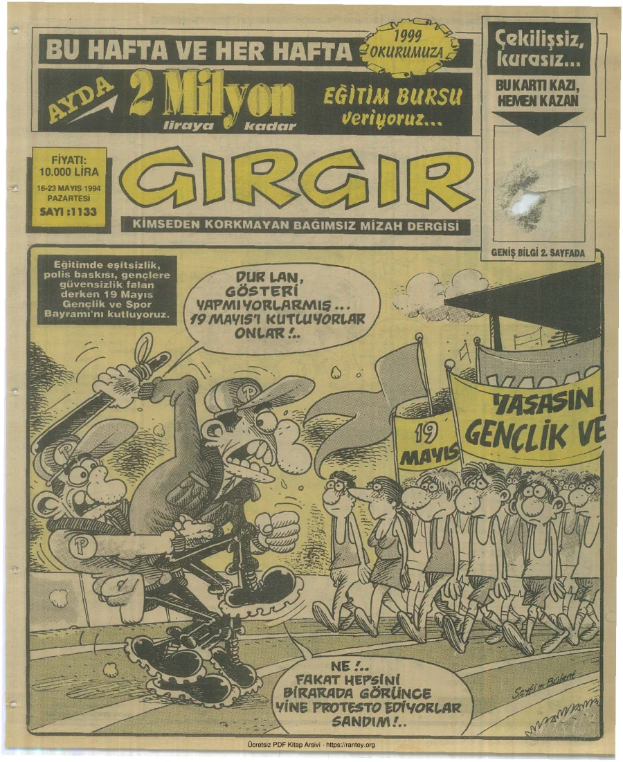 GırGır 1994 Sayı 1133 kapak görseli