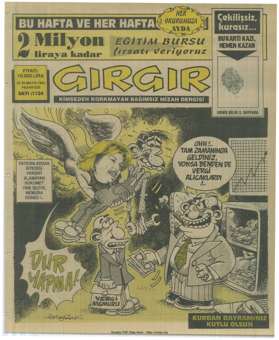 GırGır 1994 Sayı 1134 kapak görseli