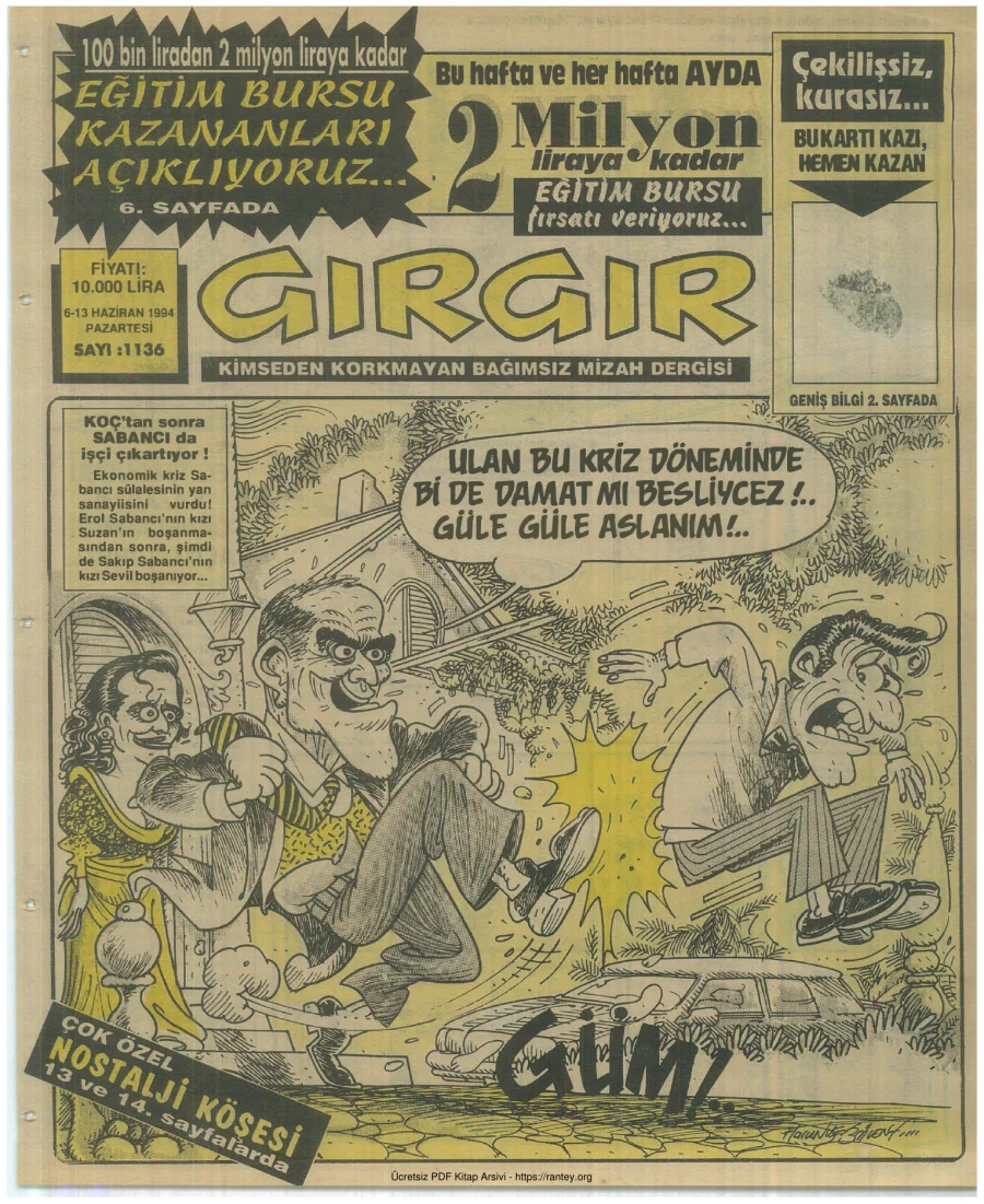 GırGır 1994 Sayı 1136 kapak görseli