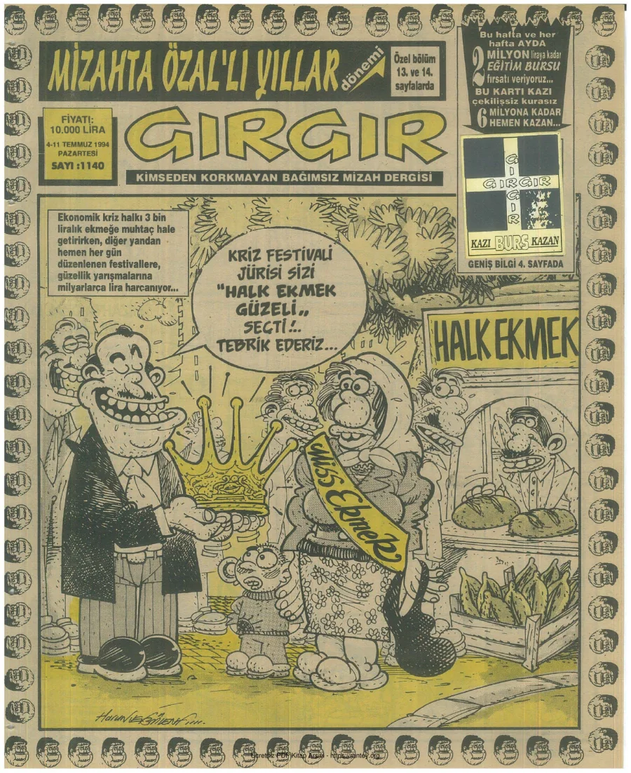 GırGır 1994 Sayı 1140 kapak görseli