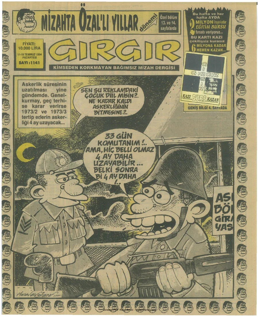 GırGır 1994 Sayı 1141 kapak görseli