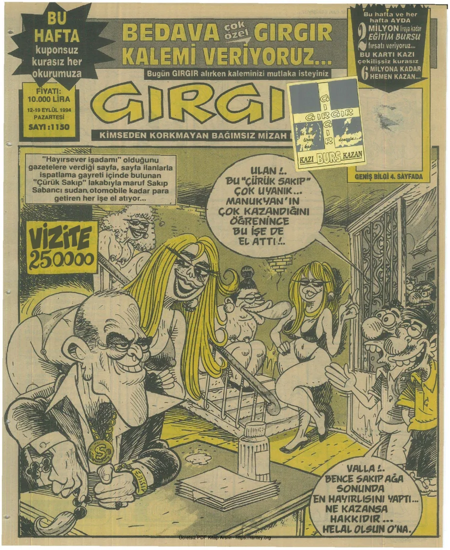 GırGır 1994 Sayı 1150 kapak görseli