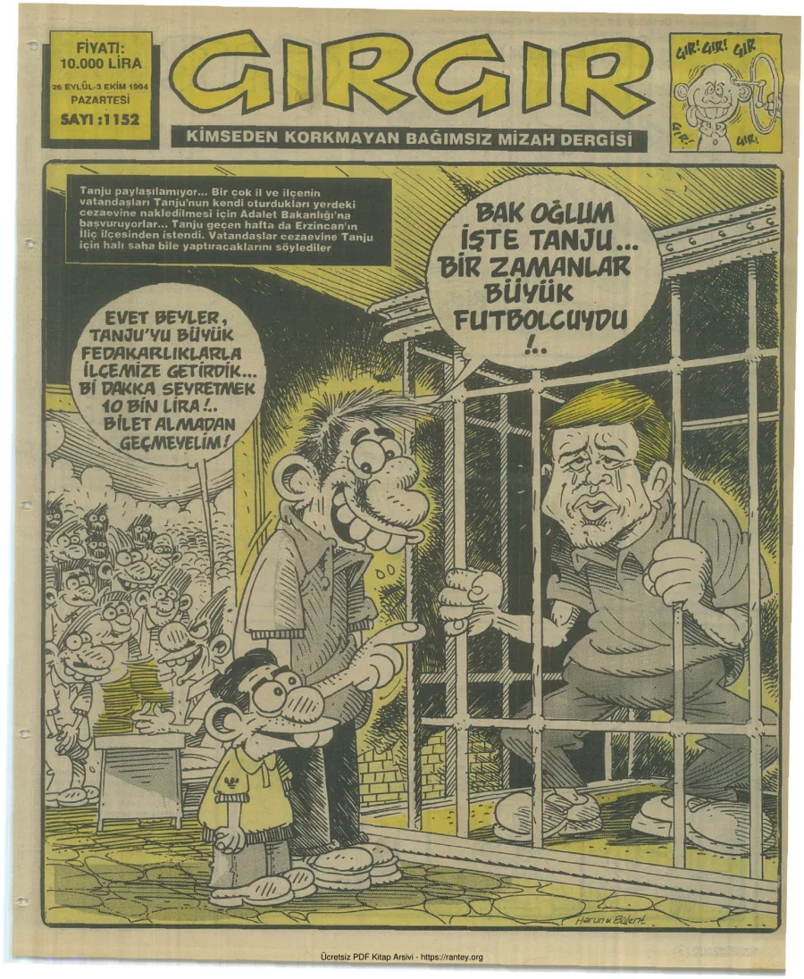 GırGır 1994 Sayı 1152 kapak görseli