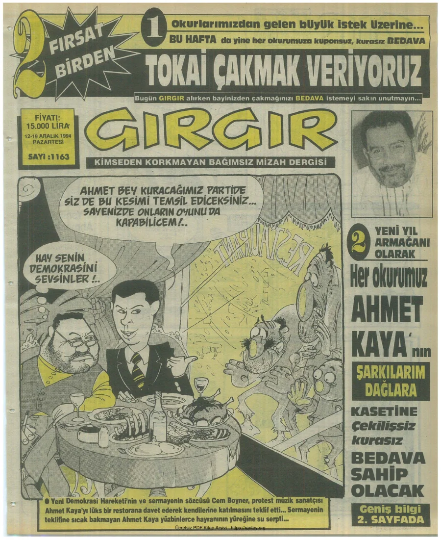GırGır 1994 Sayı 1163 kapak görseli