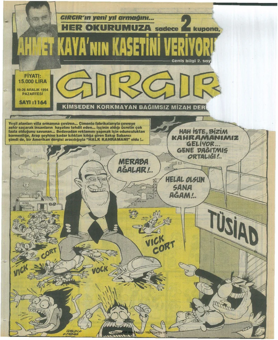 GırGır 1994 Sayı 1164 kapak görseli