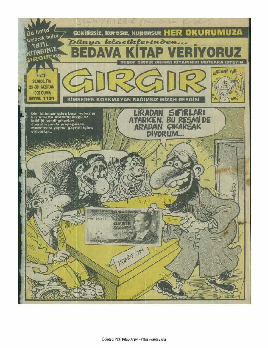 GırGır 1995 Sayı 1191 kapak görseli