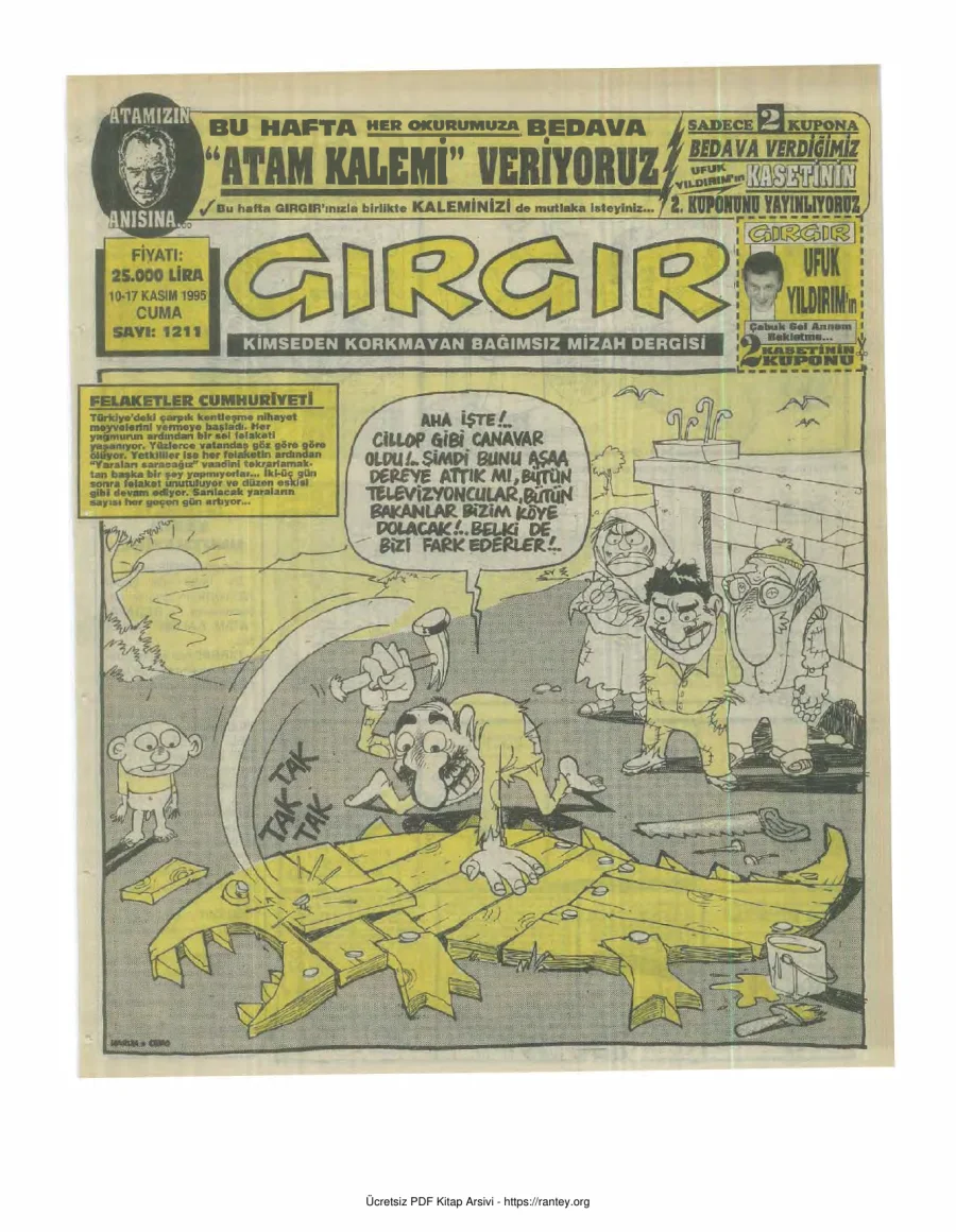 GırGır 1995 Sayı 1211 kapak görseli