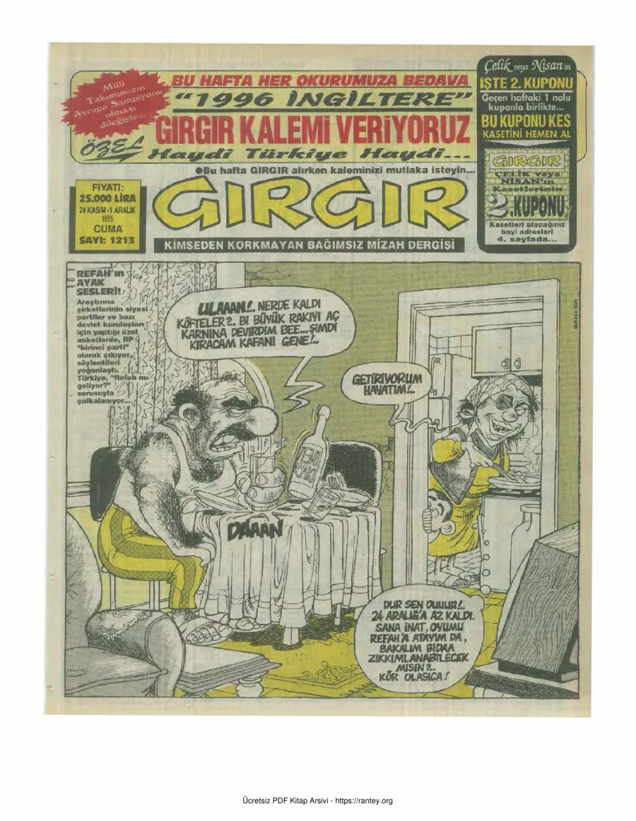 GırGır 1995 Sayı 1213 kapak görseli