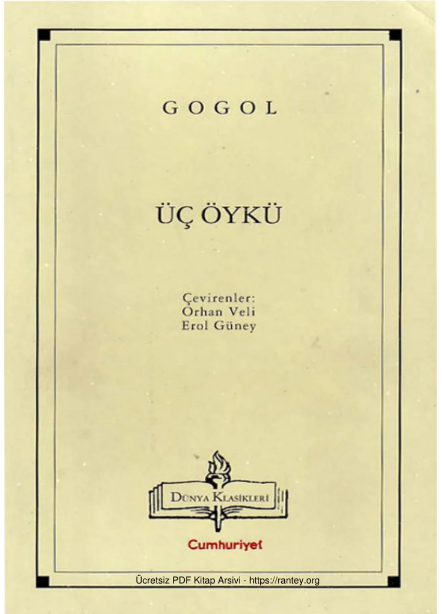 Gogol Üç Öykü 2 kapak görseli
