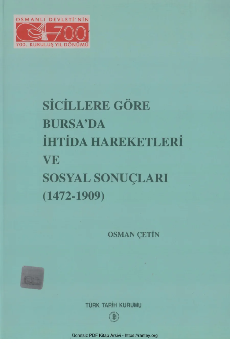 Göre Bursada İhtida Hareketleri ve Sosyal Sonuçları 1472 1909 kapak görseli