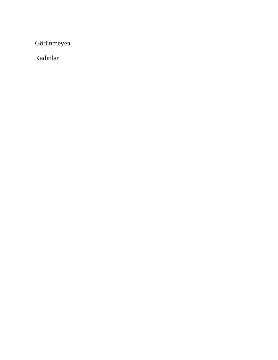 Görünmeyen Kadınlar kitap kapağı
