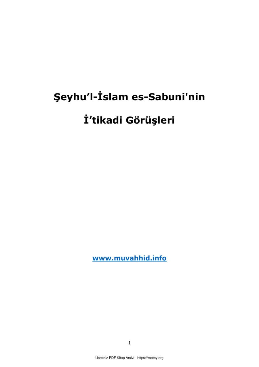 Görüşleri Ebu Abdulmumin Tekin Mıhçı kapak görseli