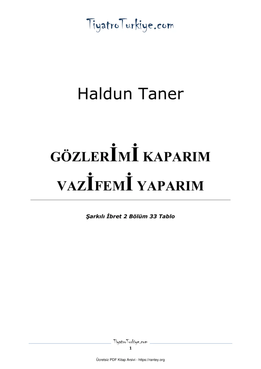 Gözlerimi Kaparım Vazifemi Yaparım kapak görseli