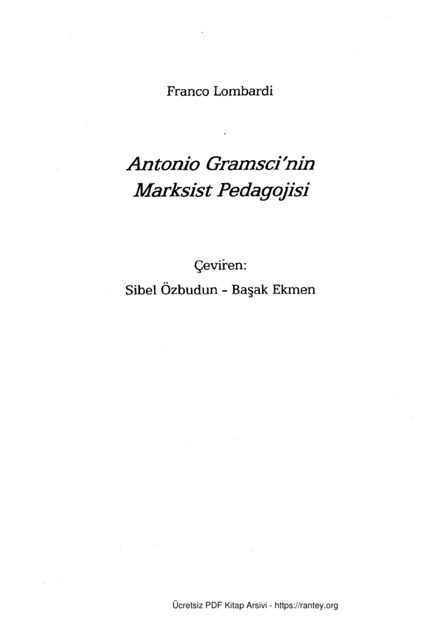 Gramscinin Marksist Pedagojisi kapak görseli