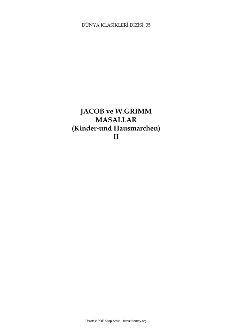 Grimm Masalları II kapak görseli