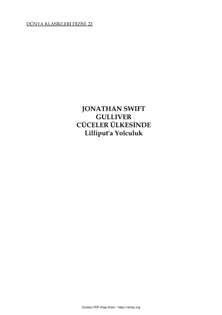 Gulliver Cüceler Ülkesinde kapak görseli