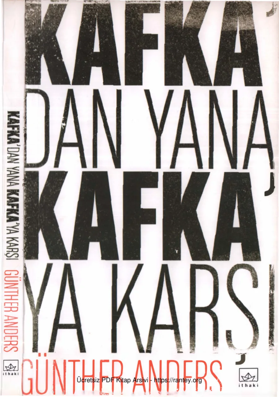 Günther Anders Kafkadan Yana Kafkaya Karşı kapak görseli