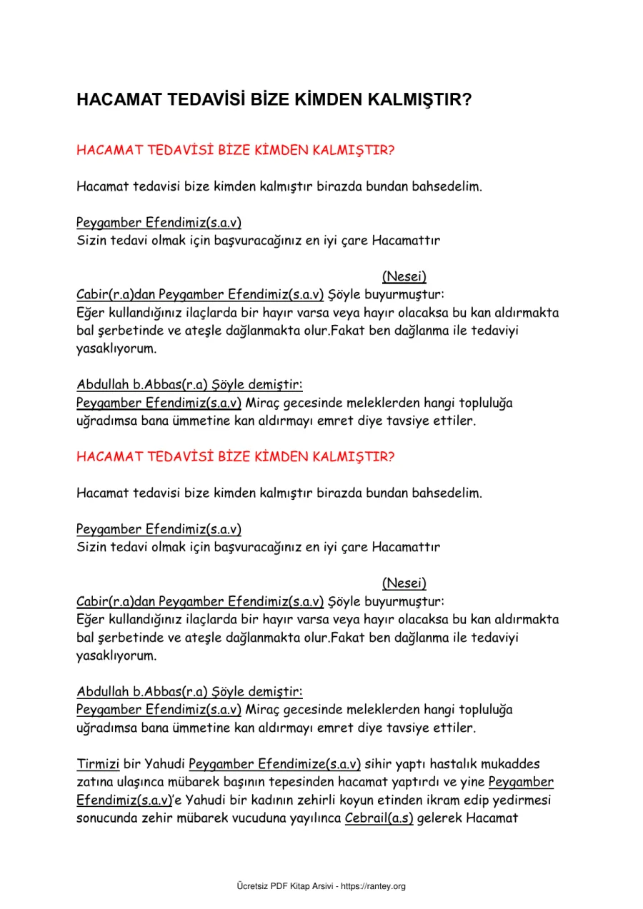 HACAMAT TEDAVİSİ BİZE KİMDEN KALMIŞTIR Ebu Abdulmumin Tekin Mıhçı kapak görseli