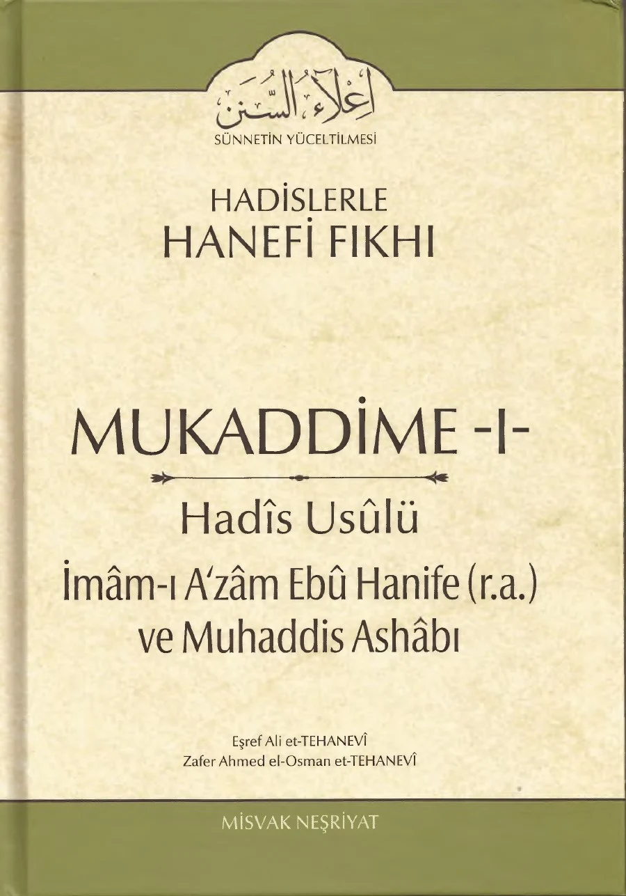 Hadislerle Hanefi Fıkhı: Mukaddime I - Hadis Usûlü kapak görseli