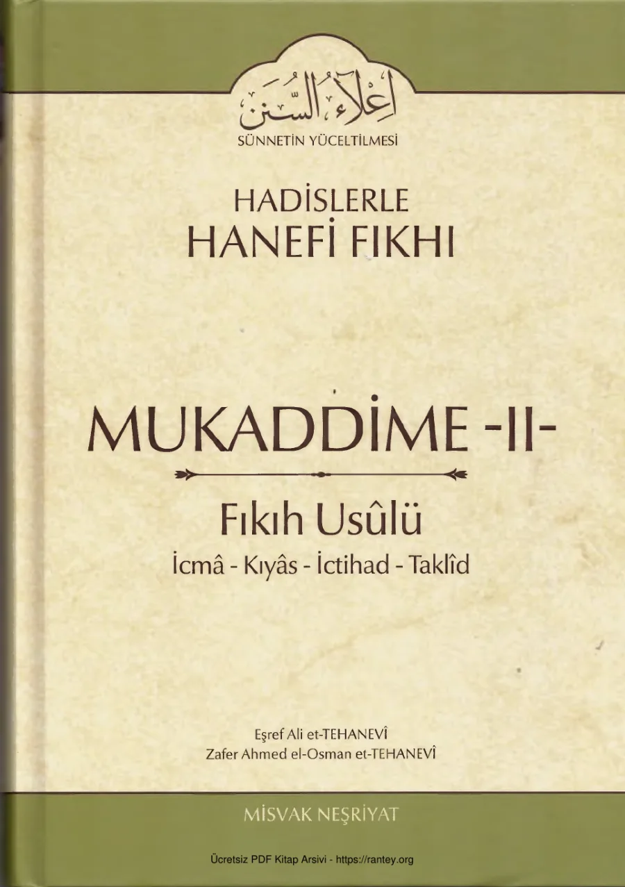 Hadislerle Hanefi Fıkhı: Mukaddime II - Fıkıh Usûlü kapak görseli