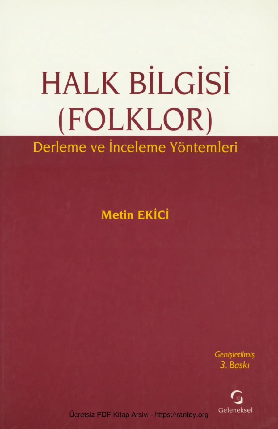 Halk Bilgisi Folklor Derleme ve İnceleme Yöntemleri kapak görseli