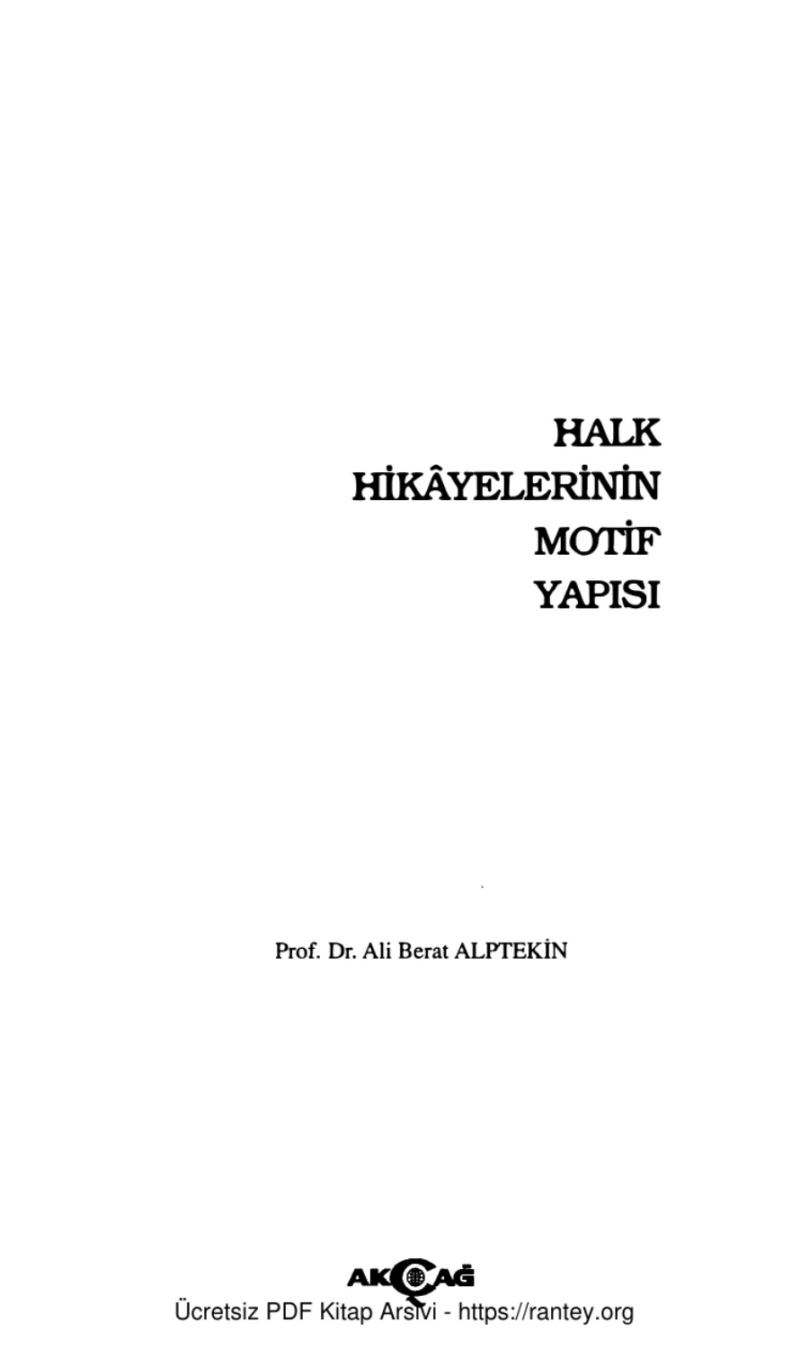 Halk Hikayelerinin Motif Yapısı kapak görseli