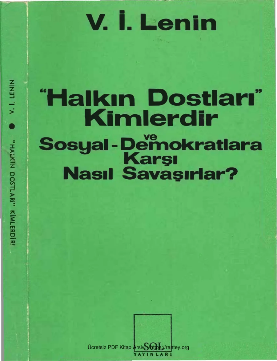 Halkın Dostları Kimlerdir ve sosyal Demokratlara Karşı Nasıl Svaşırlar kapak görseli