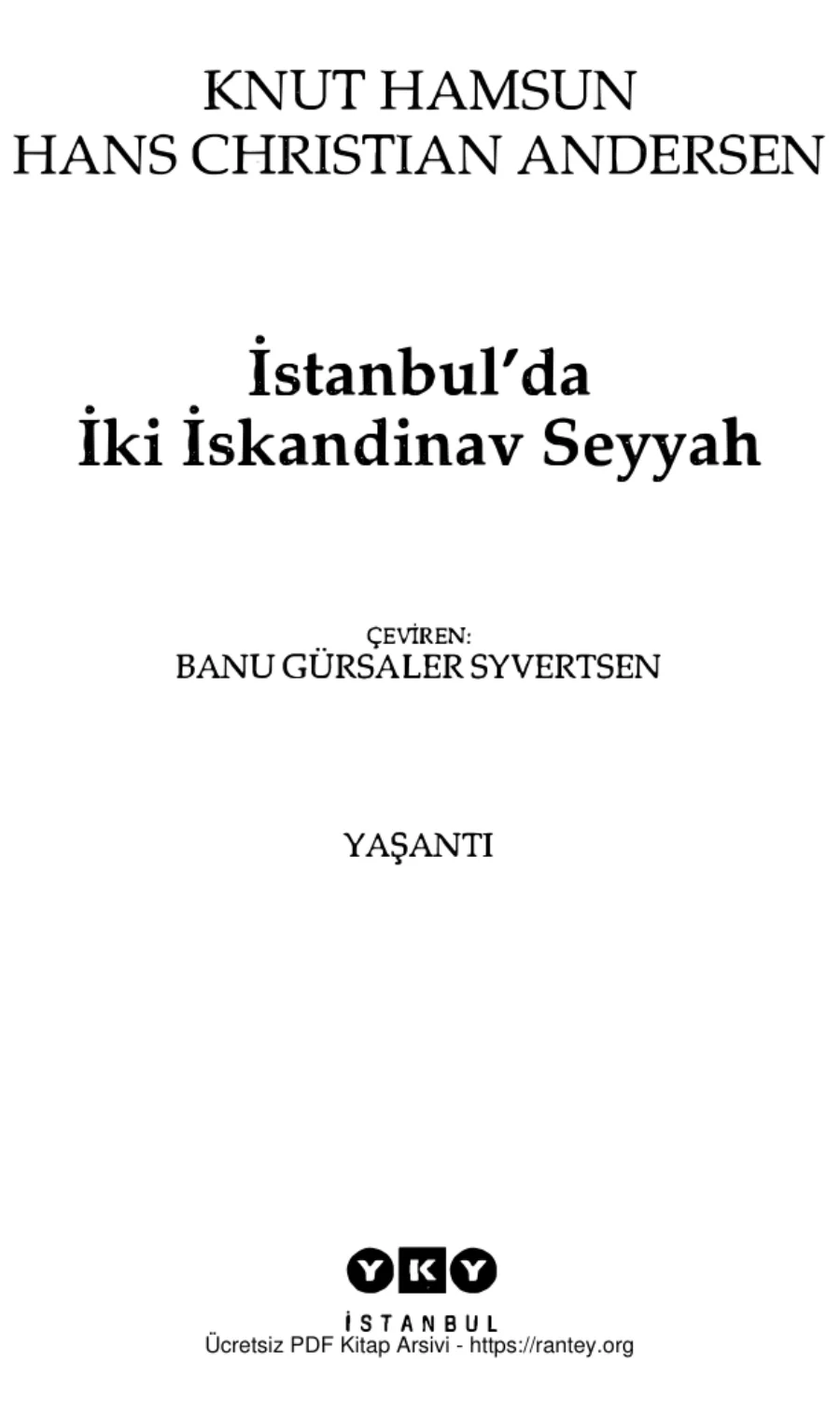 Hans Christian Andersen İstanbulda İki İskandinav Seyyah kapak görseli