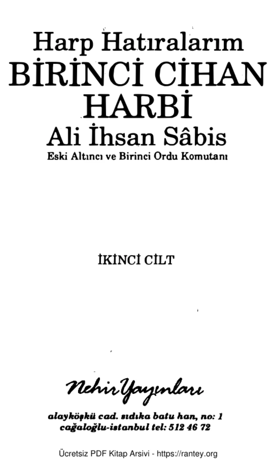 Harp Hatıralarım Cilt 2 kapak görseli