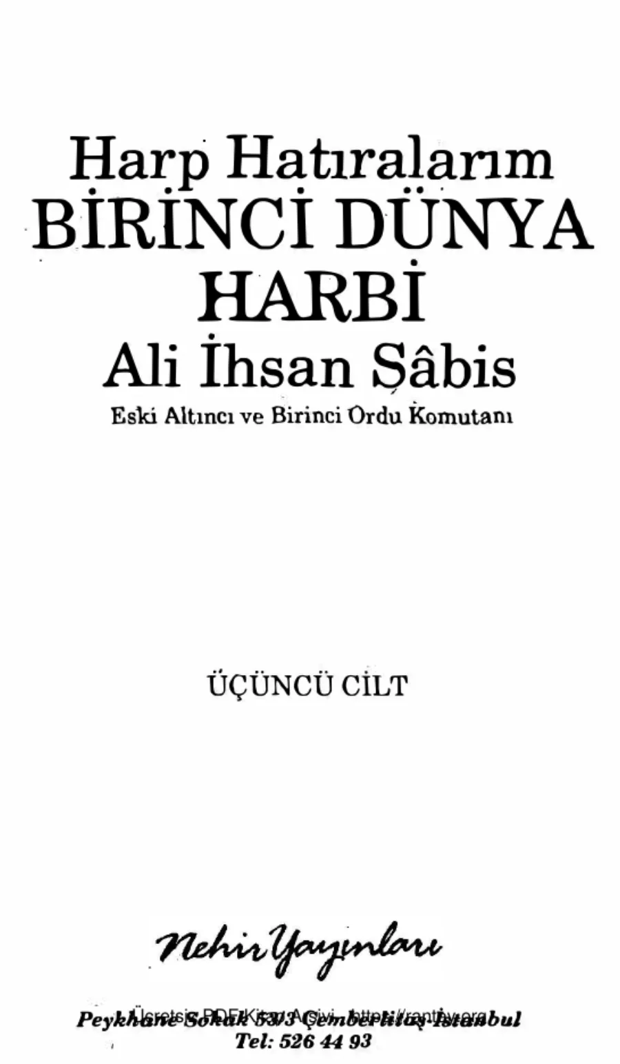 Harp Hatıralarım Cilt 3 kapak görseli