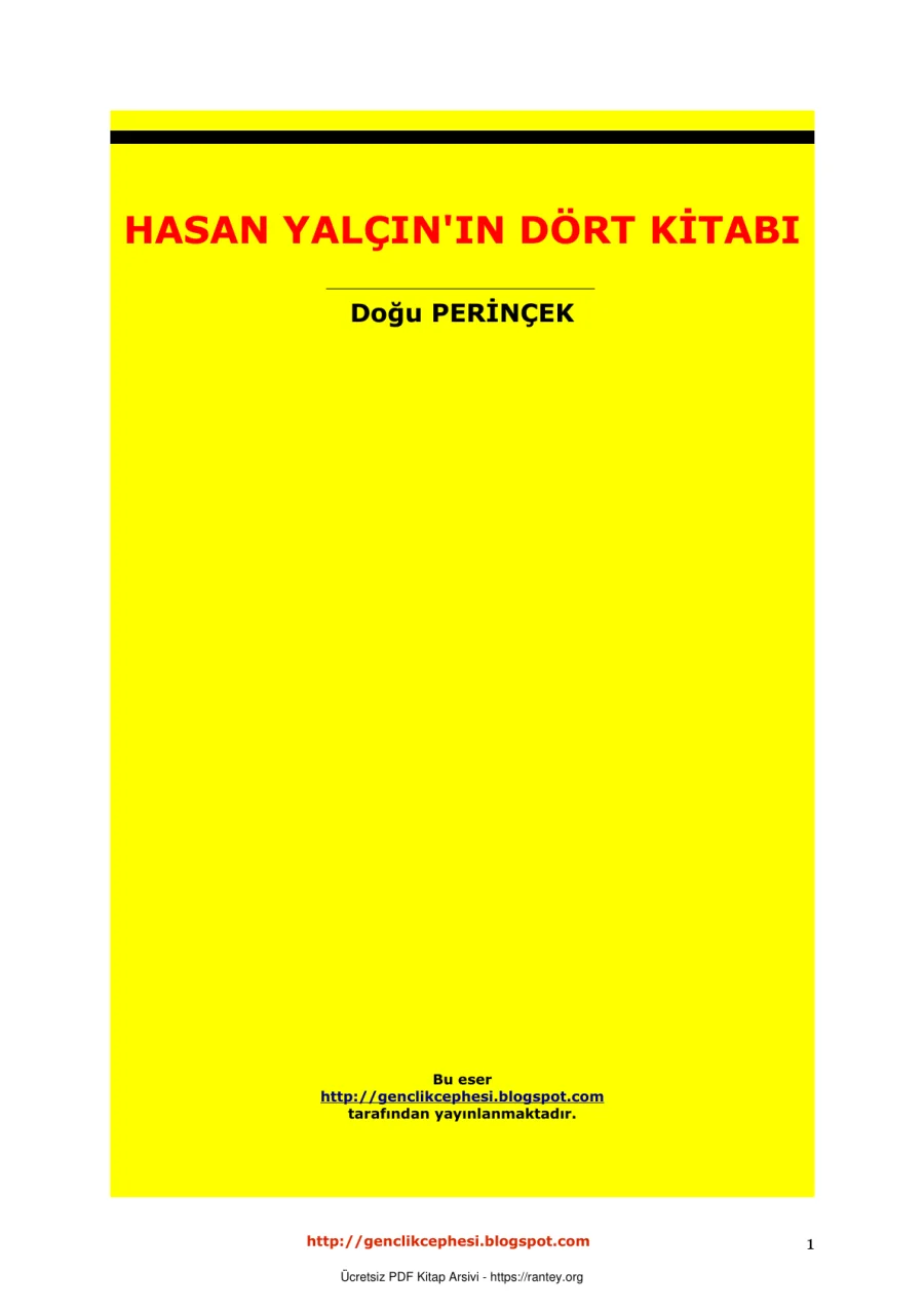 Hasan Yalcinin Dort Kitabi kapak görseli