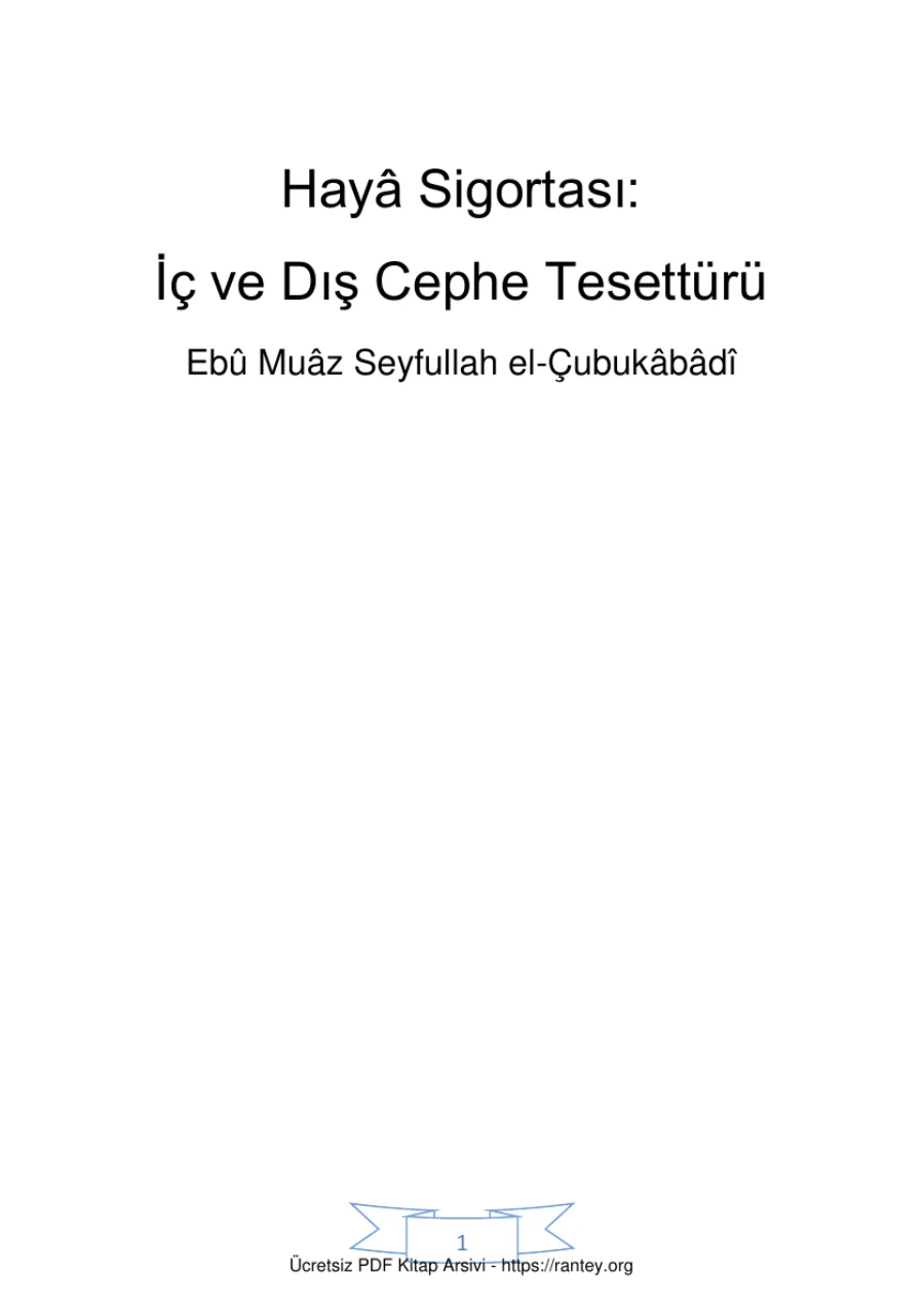 HAYA SİGORTASI Ebu Abdulmumin Tekin Mıhçı kapak görseli