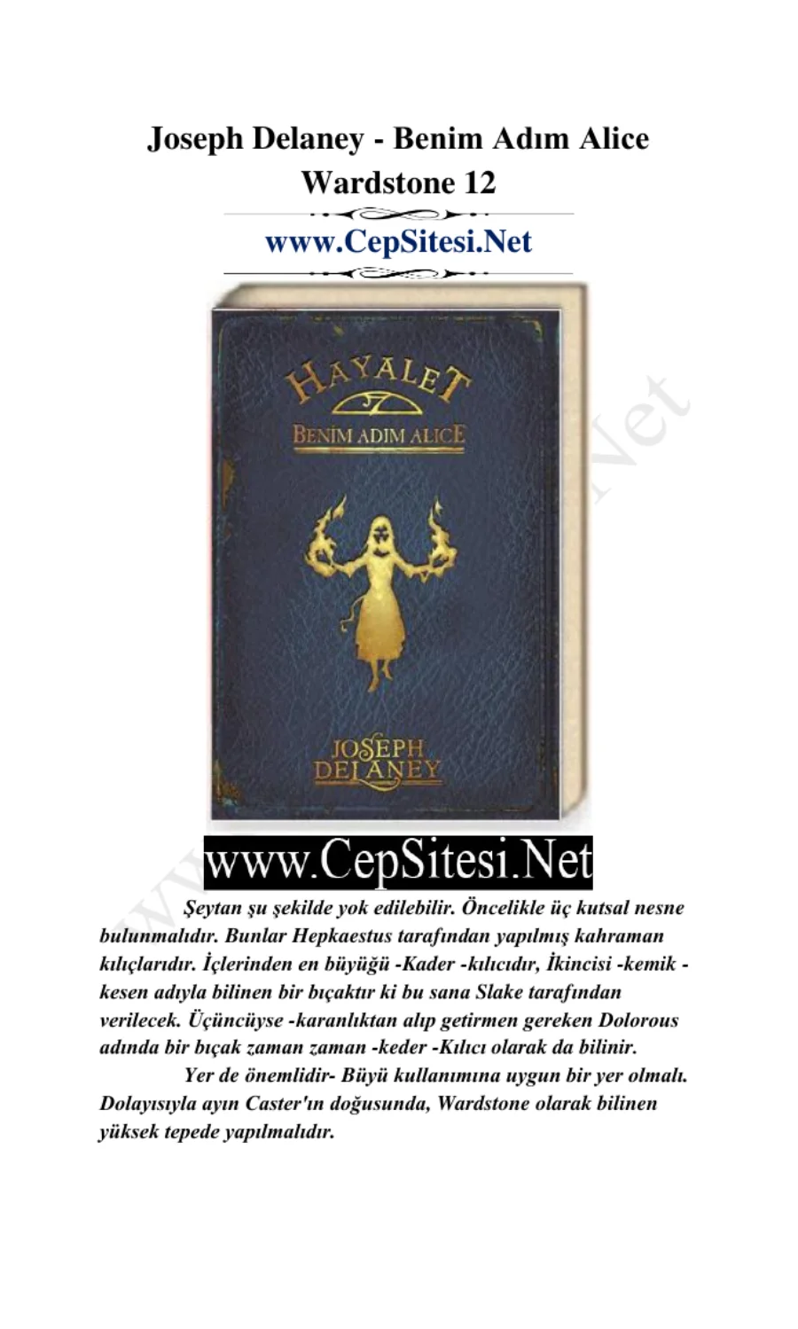 Hayalet: Benim Adım Alice kapak görseli