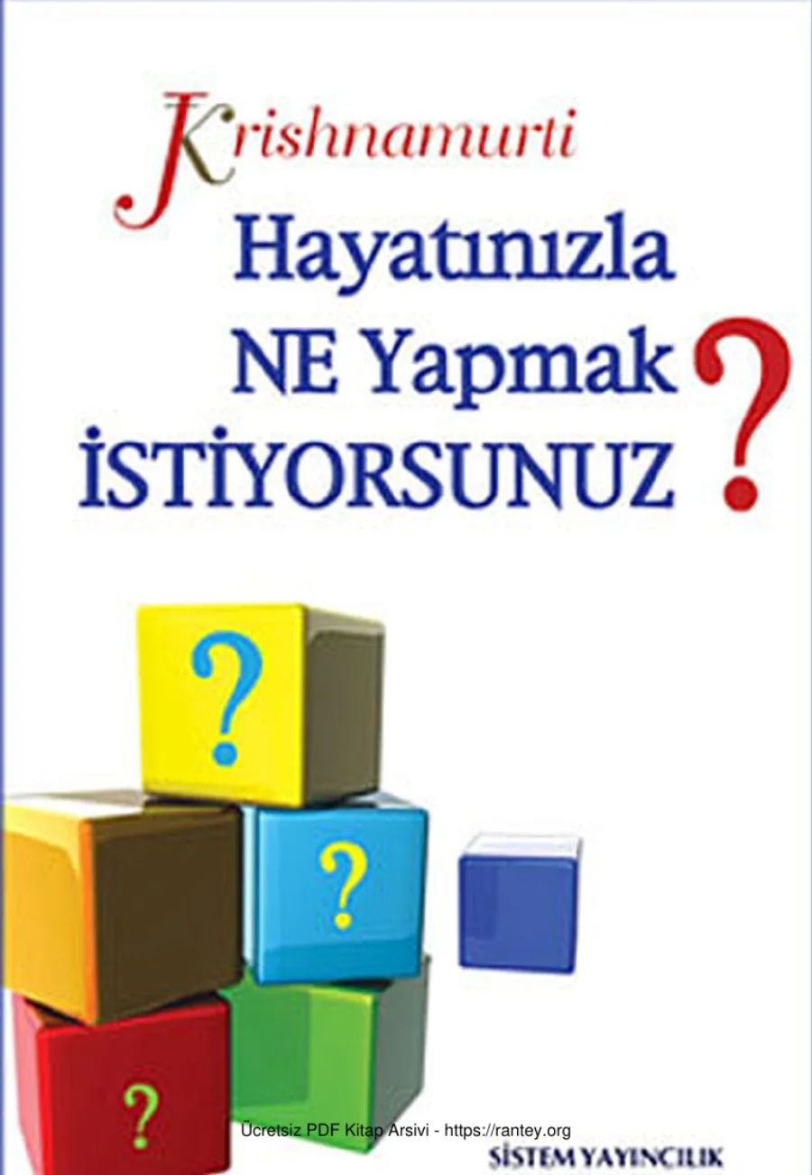Hayatınızla Ne Yapmak İstiyorsunuz kapak görseli