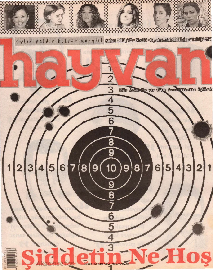 Hayvan Sayı 33 Şubat 2005 kapak görseli
