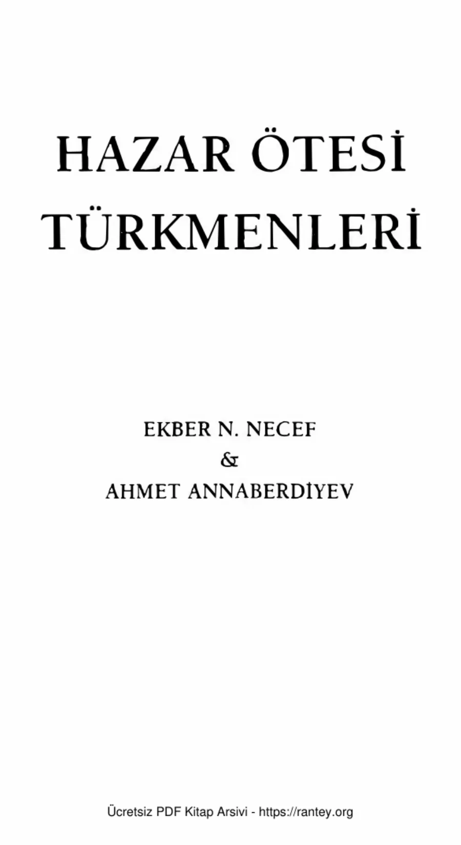 Hazar Ötesi Türkmenleri kapak görseli