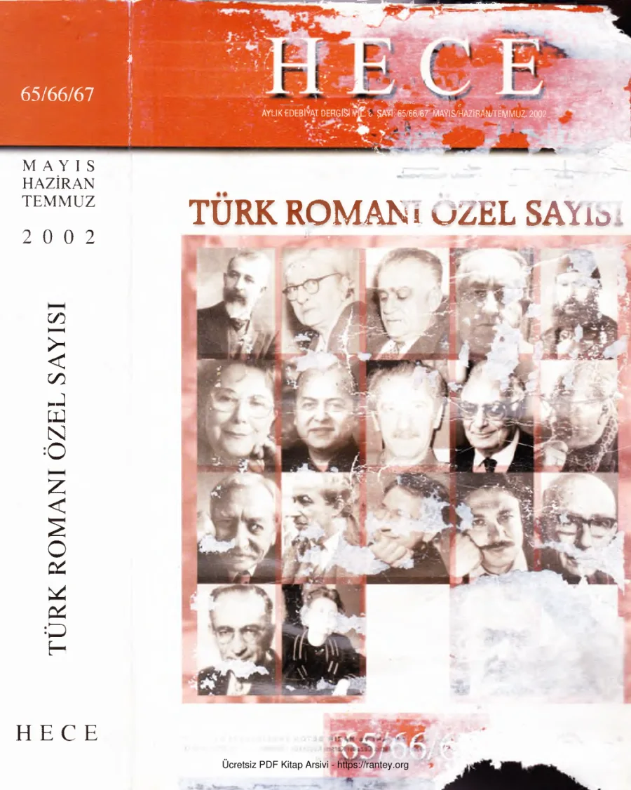 Hece 65 66 67 Mayıs Haziran Temmuz 2002 Türk Romanı Özel Sayısı kapak görseli