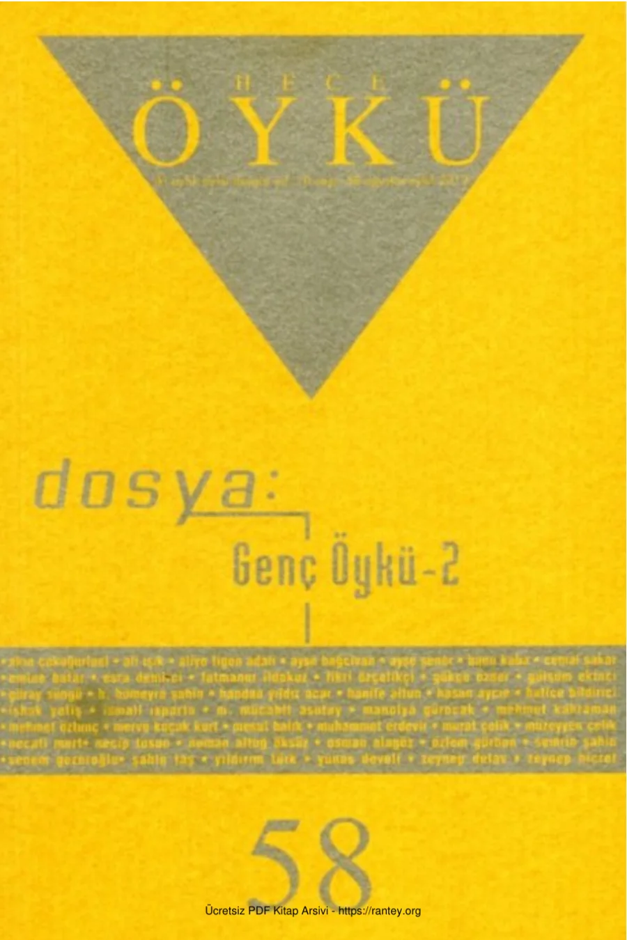 Hece Sayı 058 Ağustos Eylül 2013 kapak görseli