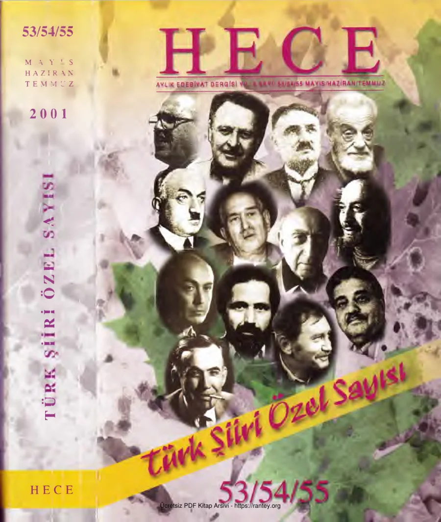 Hece Sayı 53 54 55 Mayıs Haz Tem 2001 Türk Şiiri Özel Sayısı kapak görseli