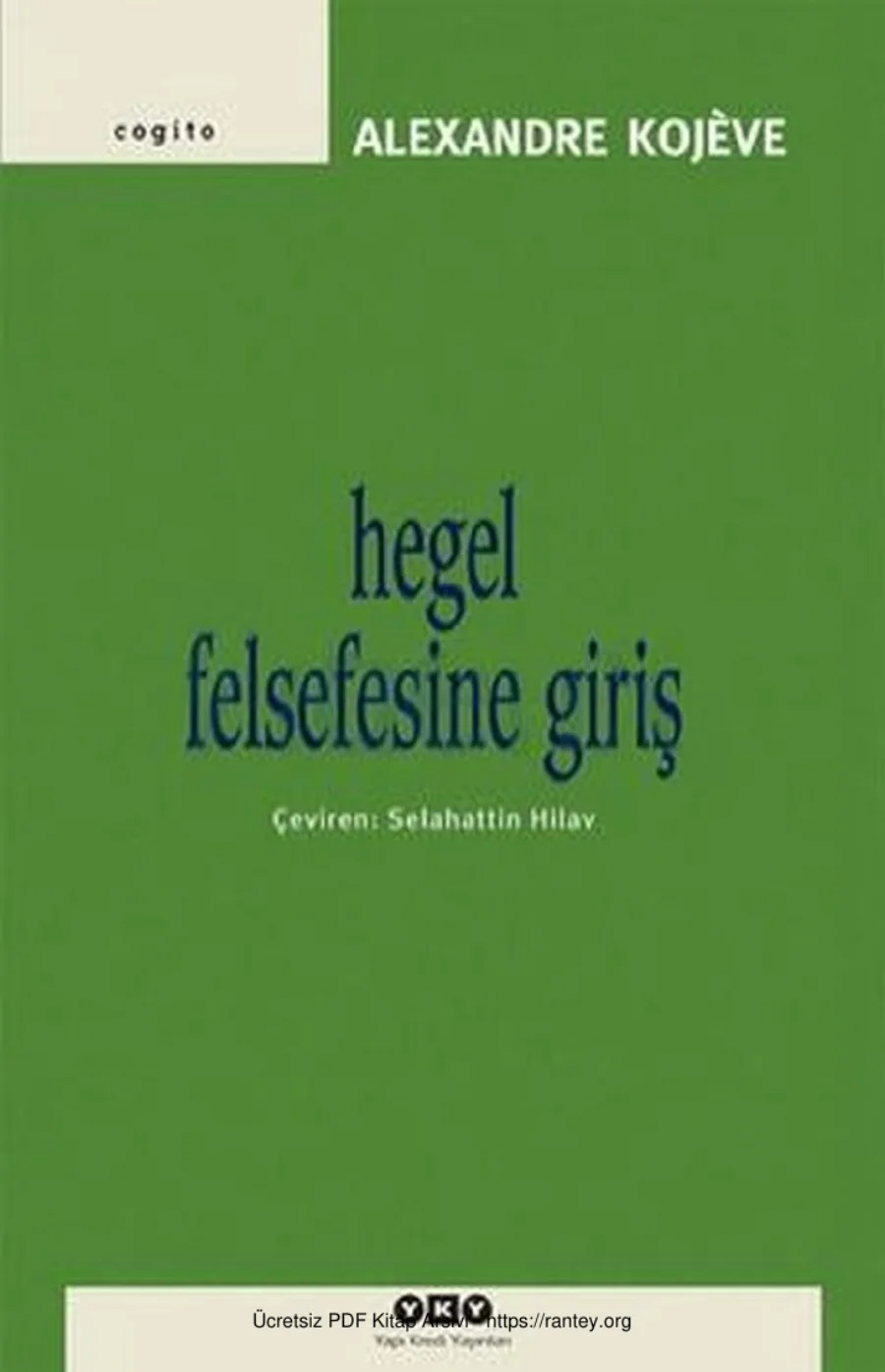 Hegel Felsefesine Giriş kapak görseli