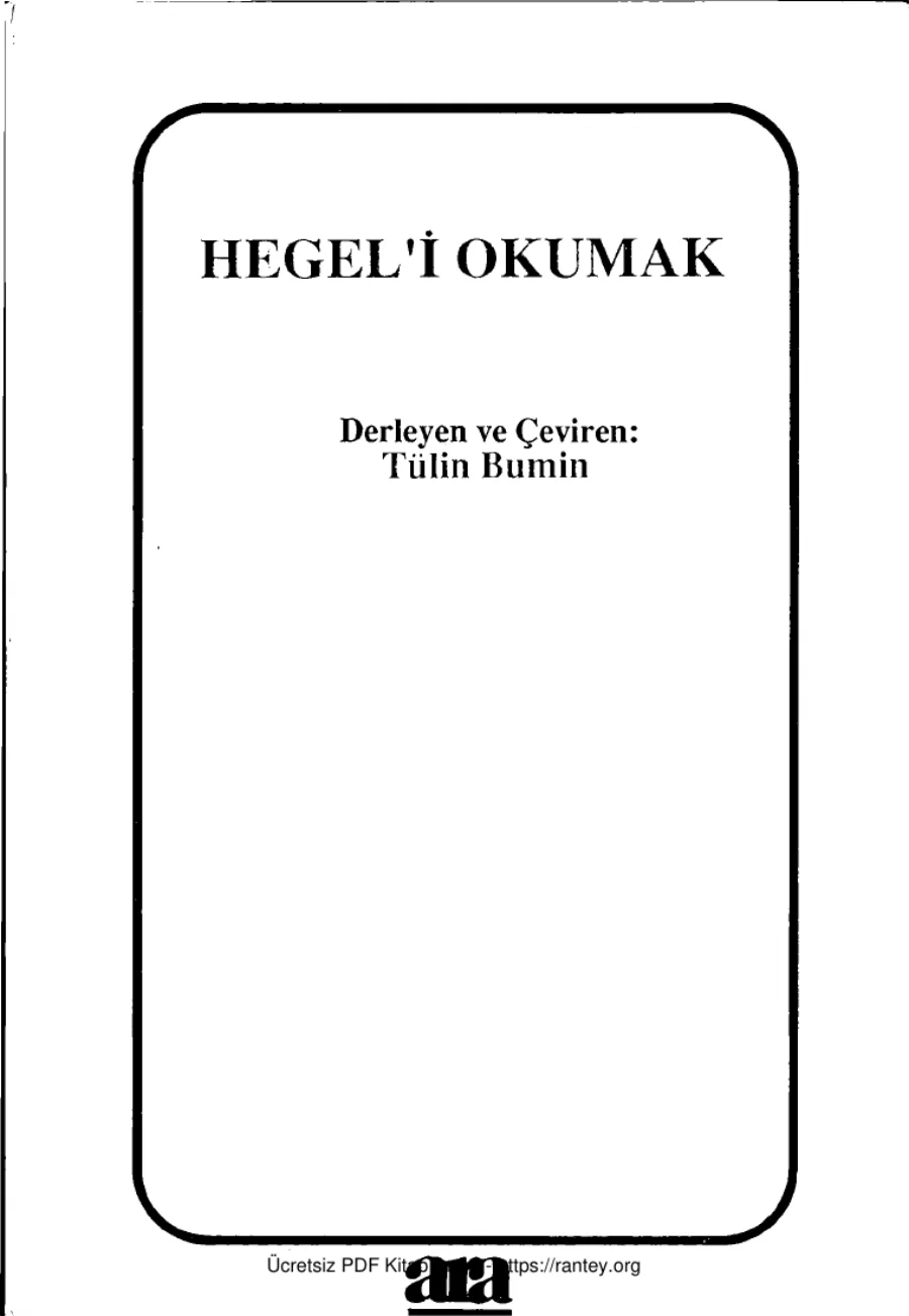 Hegeli Okumak kapak görseli