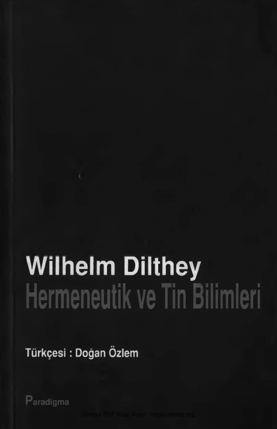 Hermeneutik ve Tin Bilimleri Paradigma Yayınları kapak görseli
