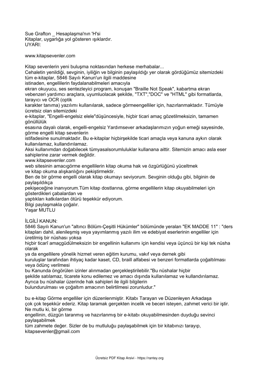 Hesaplasmanin hsi kapak görseli