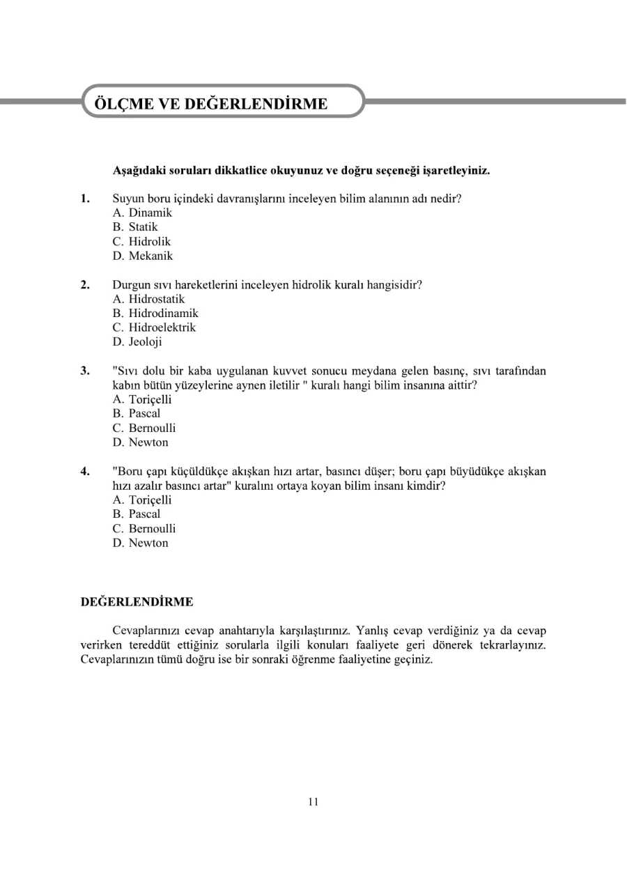 Hidrolik Devreler MEGEP Soruları PDF kapak görseli
