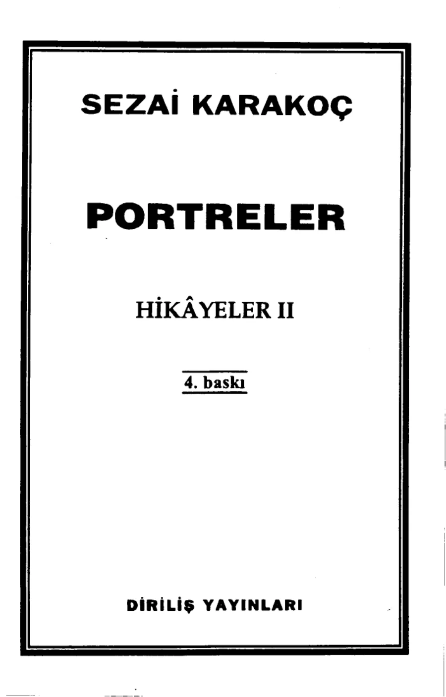 Hikâyeler II: Portreler kapak görseli